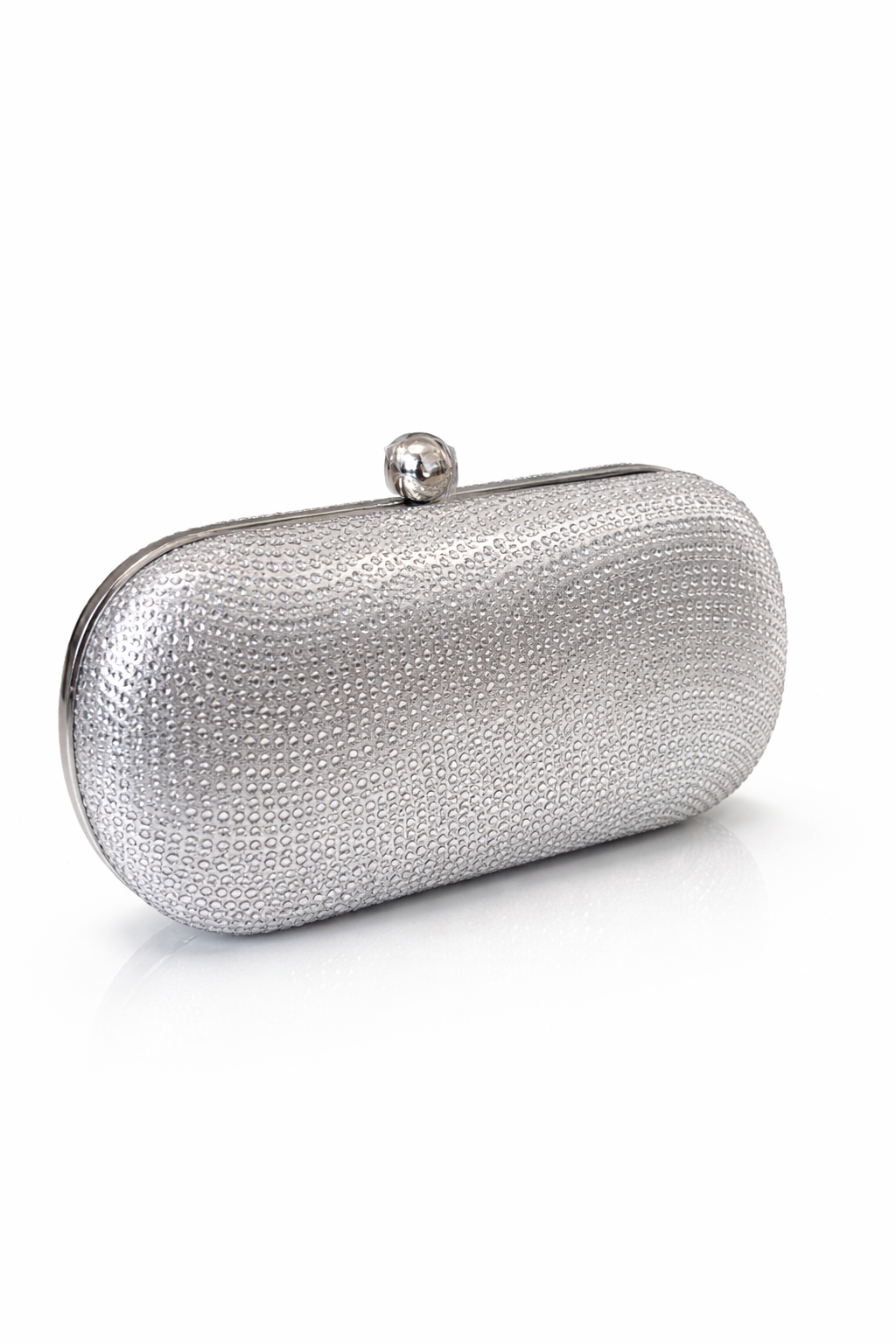 Pochette oval argenté