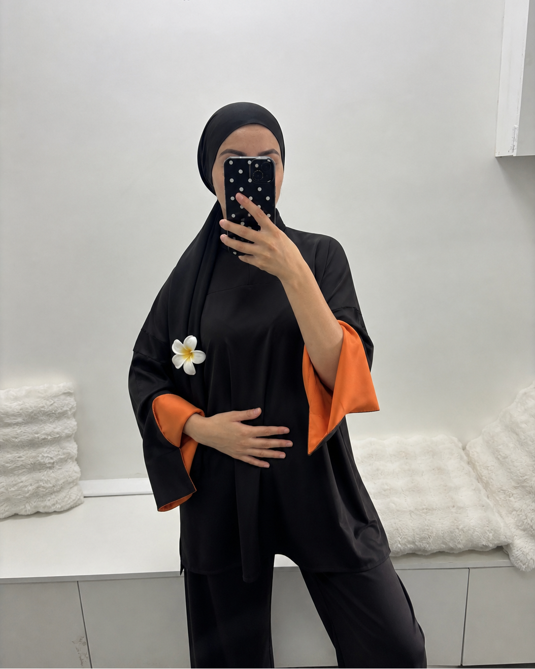 Burkini col montant doublure
