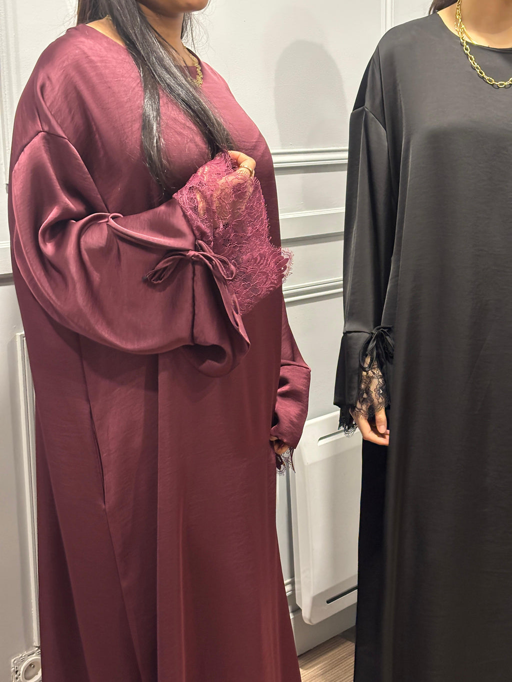 Robe manche dentelle