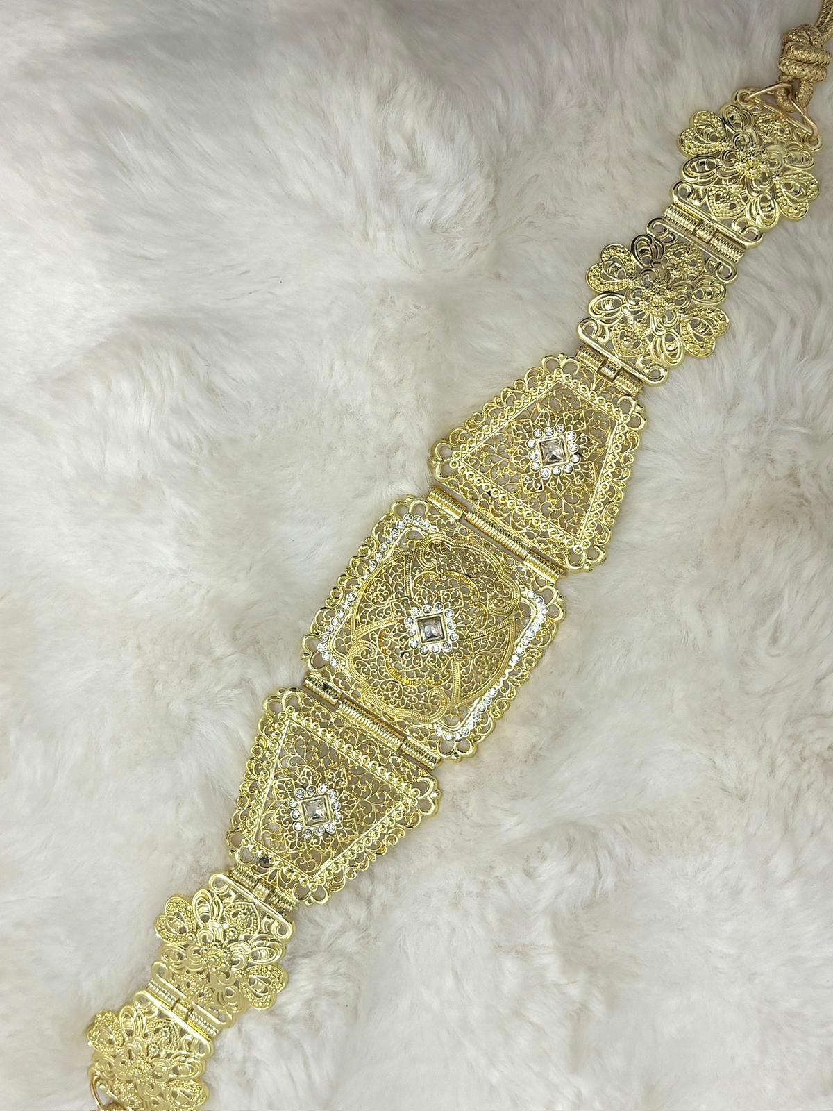 Ceinture métallique dorée