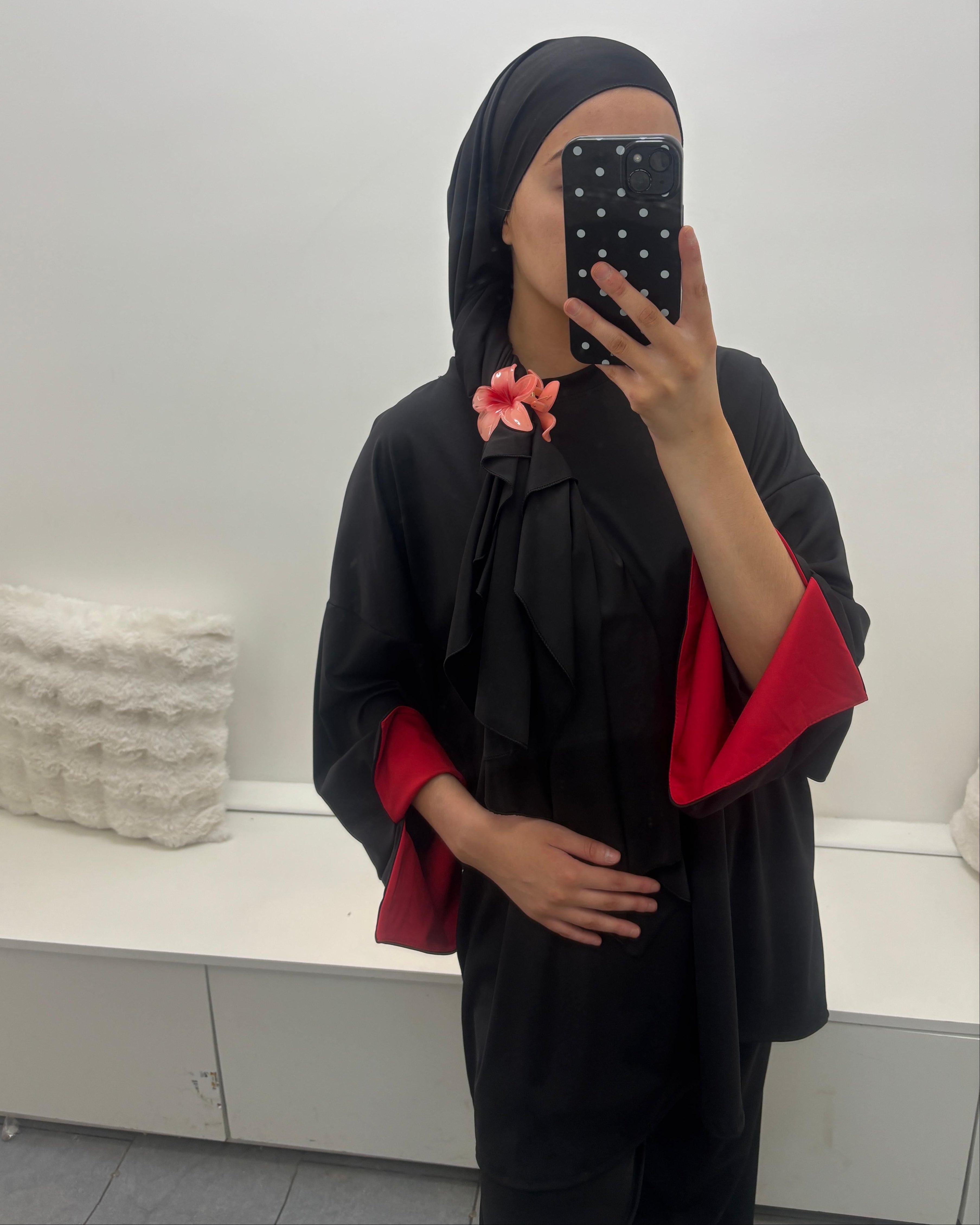 Burkini col rond doublure