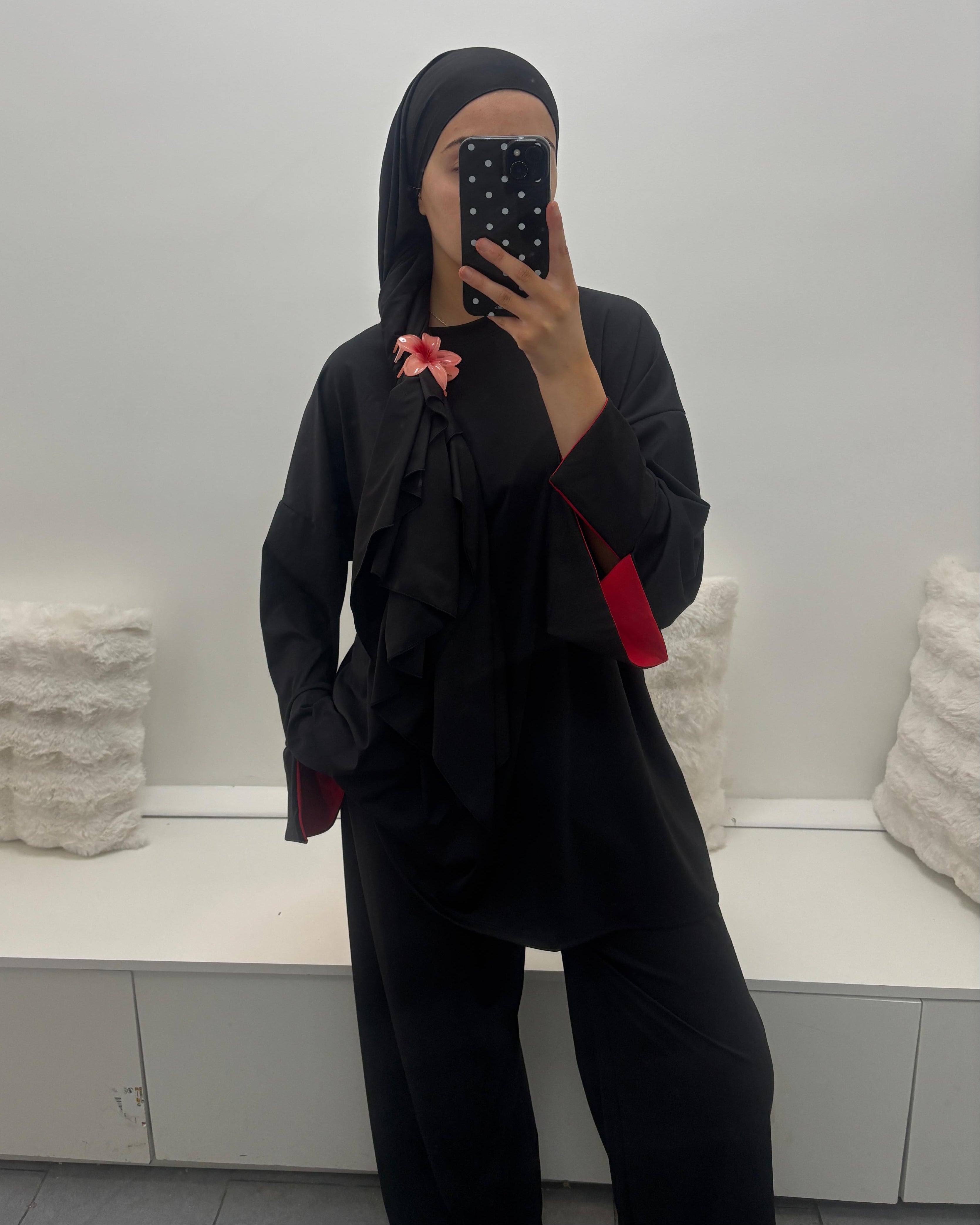Burkini col rond doublure
