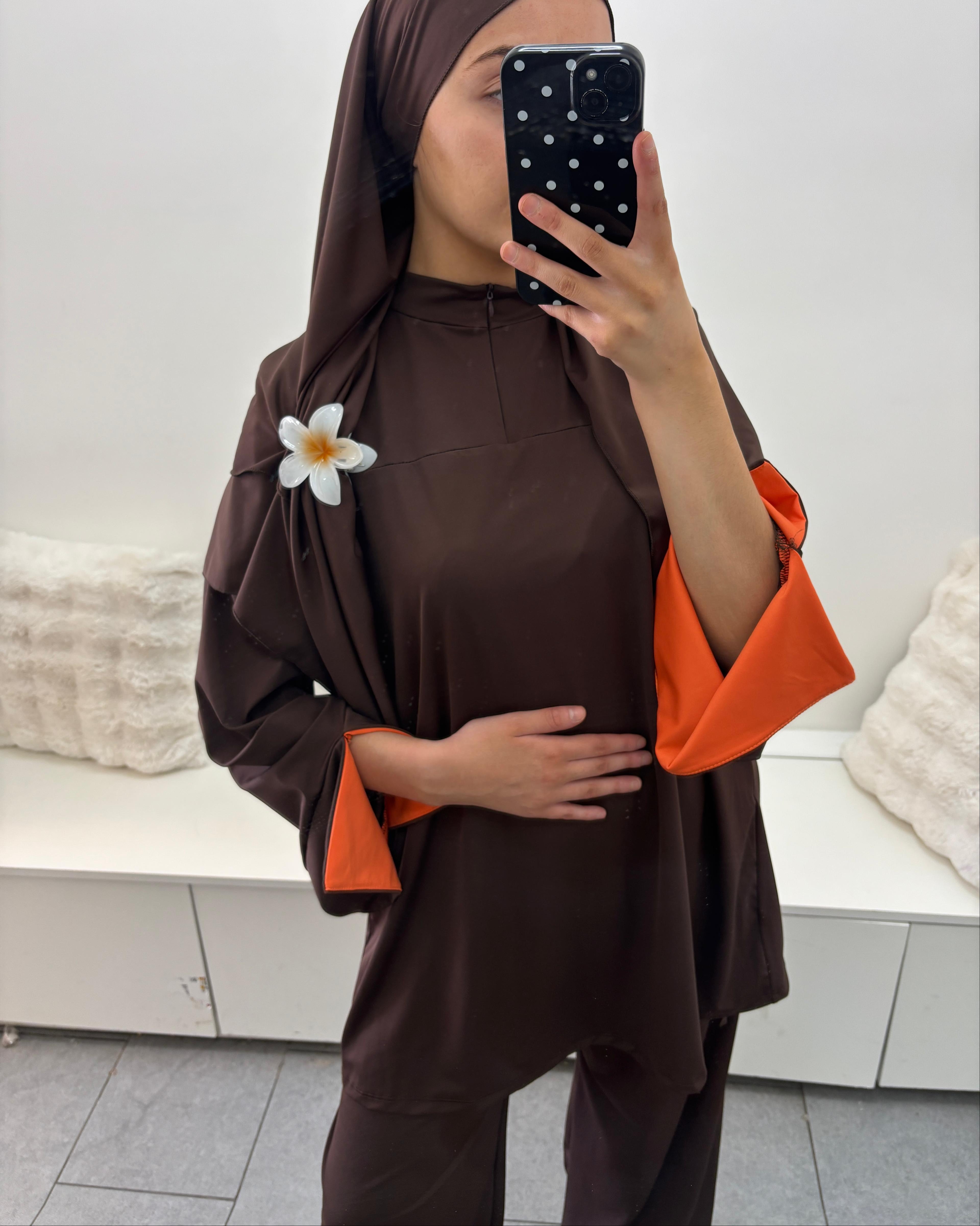 Burkini col montant doublure