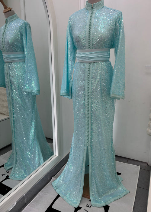 Caftan organza glossy coupe sirène