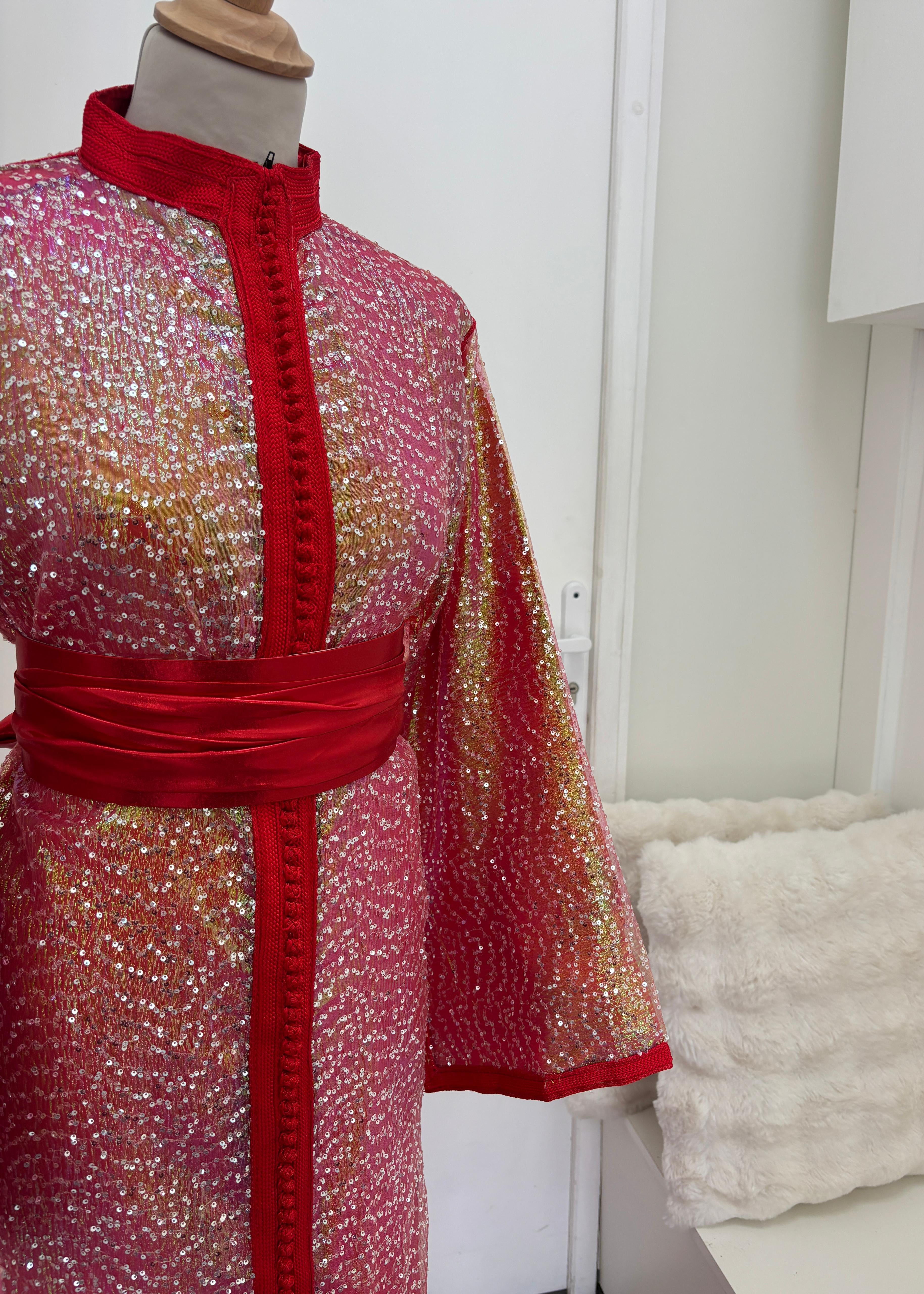 Caftan organza glossy coupe sirène