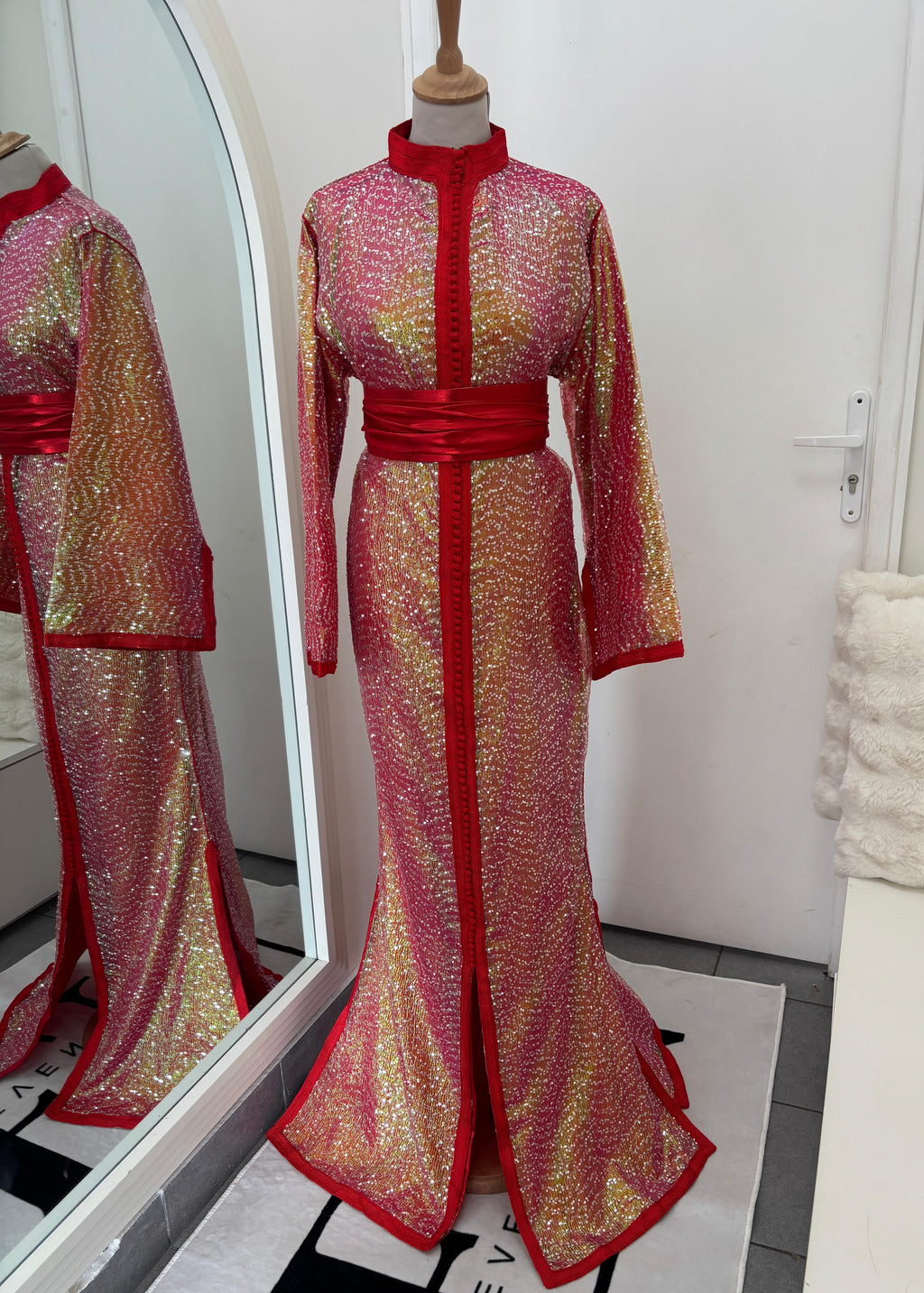 Caftan organza glossy coupe sirène