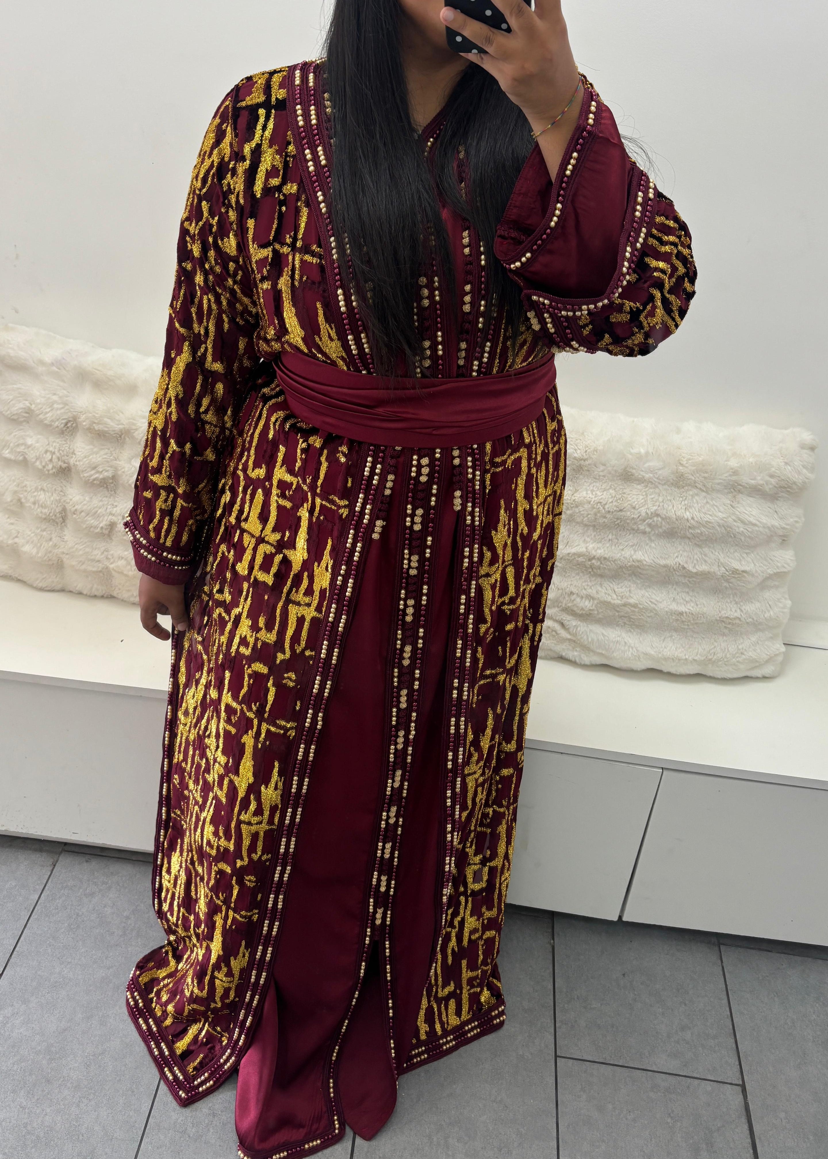 Takchita velours Bordeaux