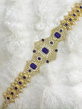 Ceinture métallique violette et doré